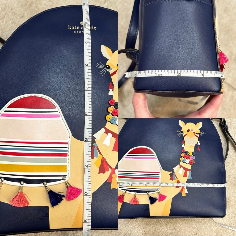 Kate Spade Navy Camel Small Leather Backpack - Picture 15 of 17